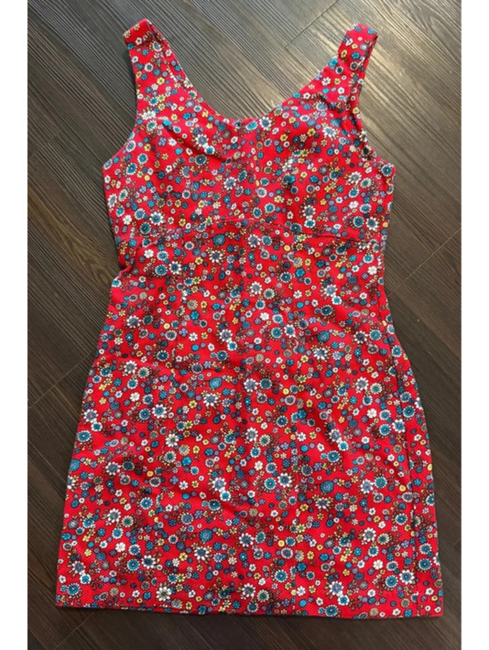 All that jazz vintage flower dress small 3 4 red cottage core